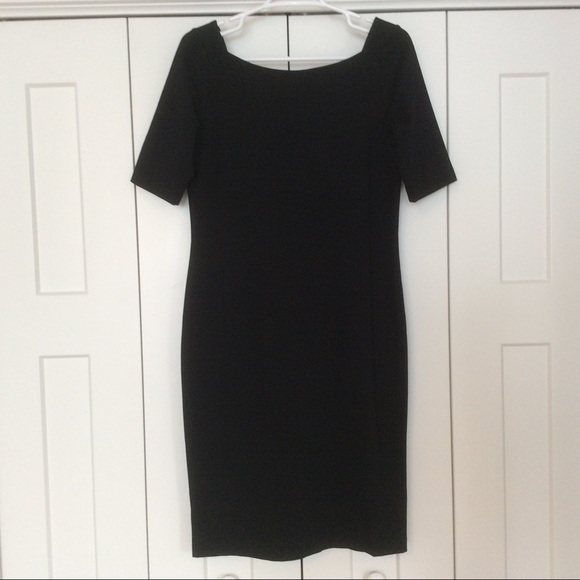 Talbots Black Sheath Dress Short Sleeve - 8 NWOT - Picture 3 of 12